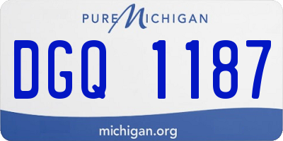 MI license plate DGQ1187