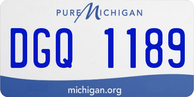 MI license plate DGQ1189