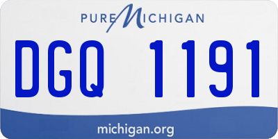 MI license plate DGQ1191