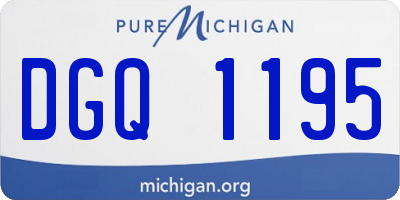 MI license plate DGQ1195
