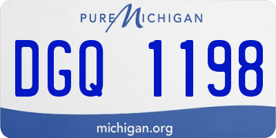 MI license plate DGQ1198