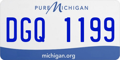 MI license plate DGQ1199