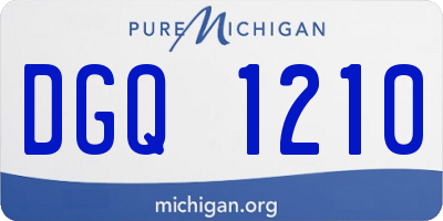 MI license plate DGQ1210