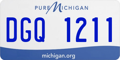 MI license plate DGQ1211