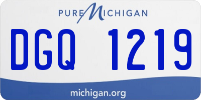 MI license plate DGQ1219
