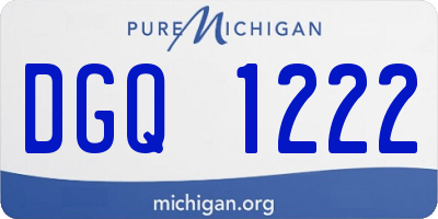 MI license plate DGQ1222