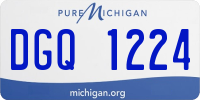MI license plate DGQ1224