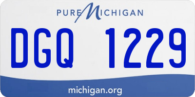 MI license plate DGQ1229