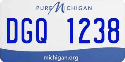 MI license plate DGQ1238