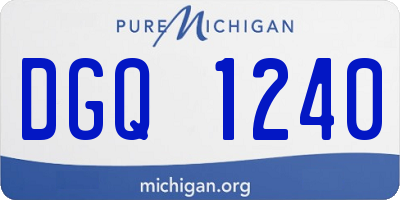 MI license plate DGQ1240
