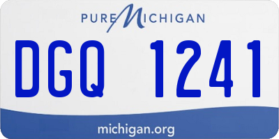 MI license plate DGQ1241