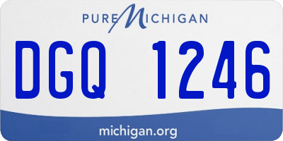 MI license plate DGQ1246