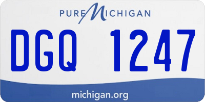 MI license plate DGQ1247