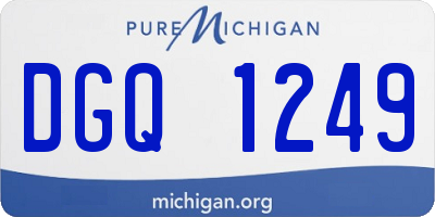 MI license plate DGQ1249