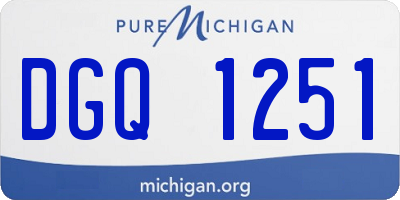 MI license plate DGQ1251