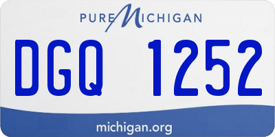 MI license plate DGQ1252