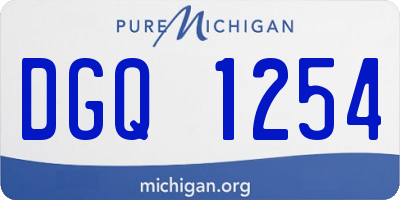 MI license plate DGQ1254