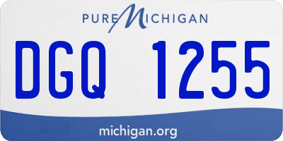 MI license plate DGQ1255