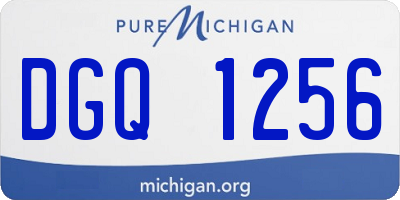 MI license plate DGQ1256