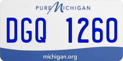 MI license plate DGQ1260