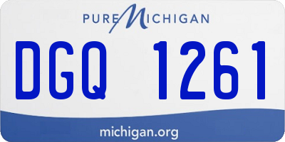 MI license plate DGQ1261