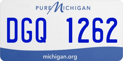 MI license plate DGQ1262