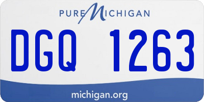 MI license plate DGQ1263
