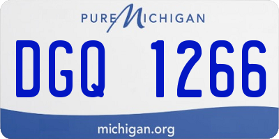 MI license plate DGQ1266