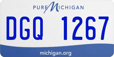 MI license plate DGQ1267