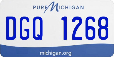 MI license plate DGQ1268