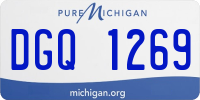 MI license plate DGQ1269