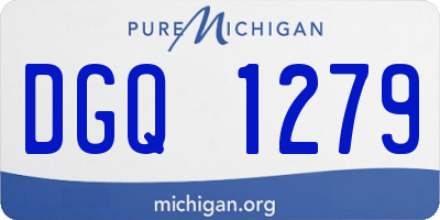 MI license plate DGQ1279
