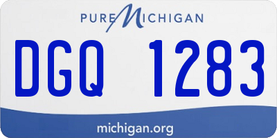MI license plate DGQ1283