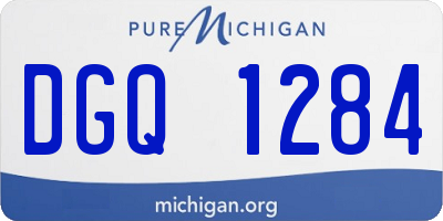 MI license plate DGQ1284