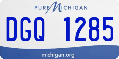 MI license plate DGQ1285