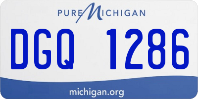 MI license plate DGQ1286