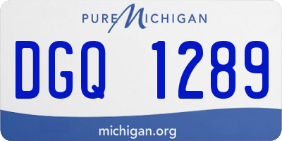 MI license plate DGQ1289