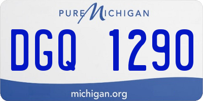 MI license plate DGQ1290