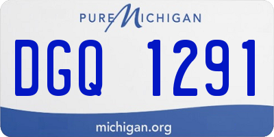 MI license plate DGQ1291