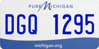 MI license plate DGQ1295