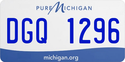 MI license plate DGQ1296