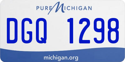 MI license plate DGQ1298