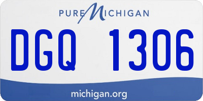 MI license plate DGQ1306