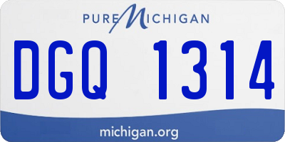 MI license plate DGQ1314