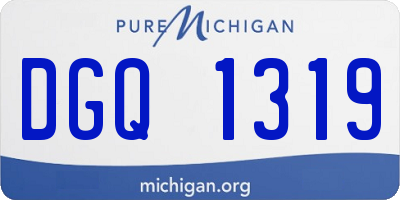 MI license plate DGQ1319
