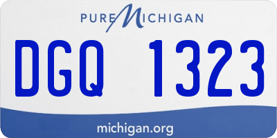 MI license plate DGQ1323
