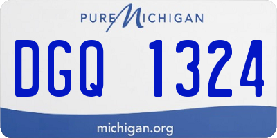MI license plate DGQ1324