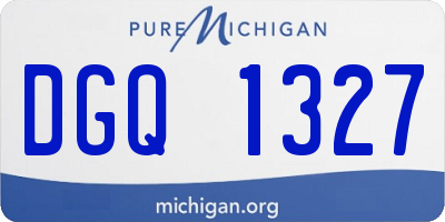 MI license plate DGQ1327