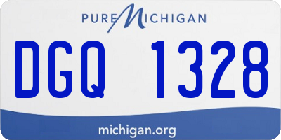 MI license plate DGQ1328