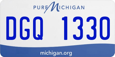 MI license plate DGQ1330